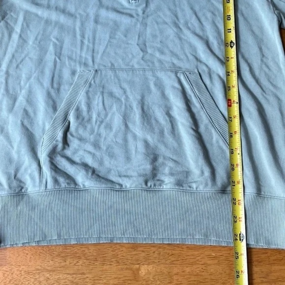 Banana Republic M Sage Baby Terry Zip Sweatshirt Fleece Pocket Sweater Stretch - Picture 10 of 11